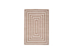 Lyzzo - Tapis Poils Longs - Motif Graphique - Beige