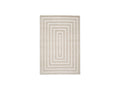 Lyzzo - Tapis Poils Longs - Motif Graphique - Crème