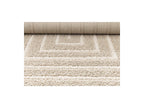 Lyzzo - Tapis Poils Longs - Motif Graphique - Crème