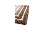 Lyzzo - Tapis Poils Longs - Motif Graphique - Marron
