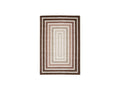 Lyzzo - Tapis Poils Longs - Motif Graphique - Marron