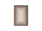 Lyzzo - Tapis Poils Longs - Motif Graphique - Marron
