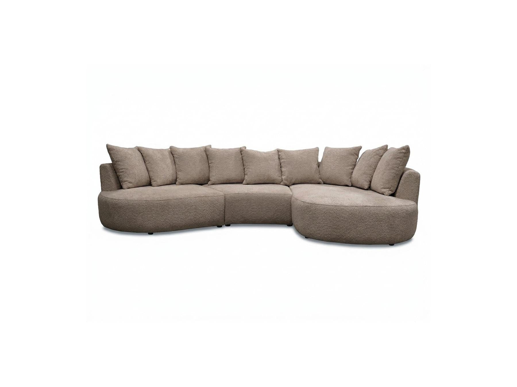 Calypso - Canapé D'Angle Fixe - Tissu Bouclette - Angle Droit