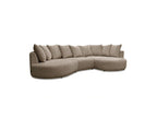 Calypso - Canapé D'Angle Fixe - Tissu Bouclette - Angle Droit