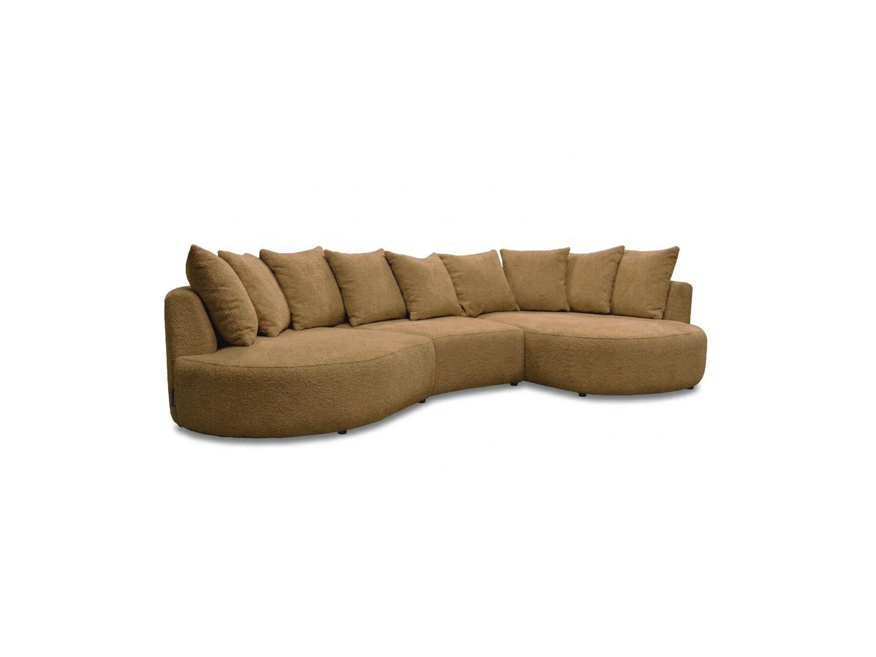 Calypso - Canapé D'Angle Fixe - Tissu Bouclette - Angle Droit