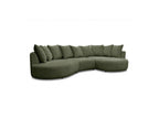 Calypso - Canapé D'Angle Fixe - Tissu Bouclette - Angle Droit