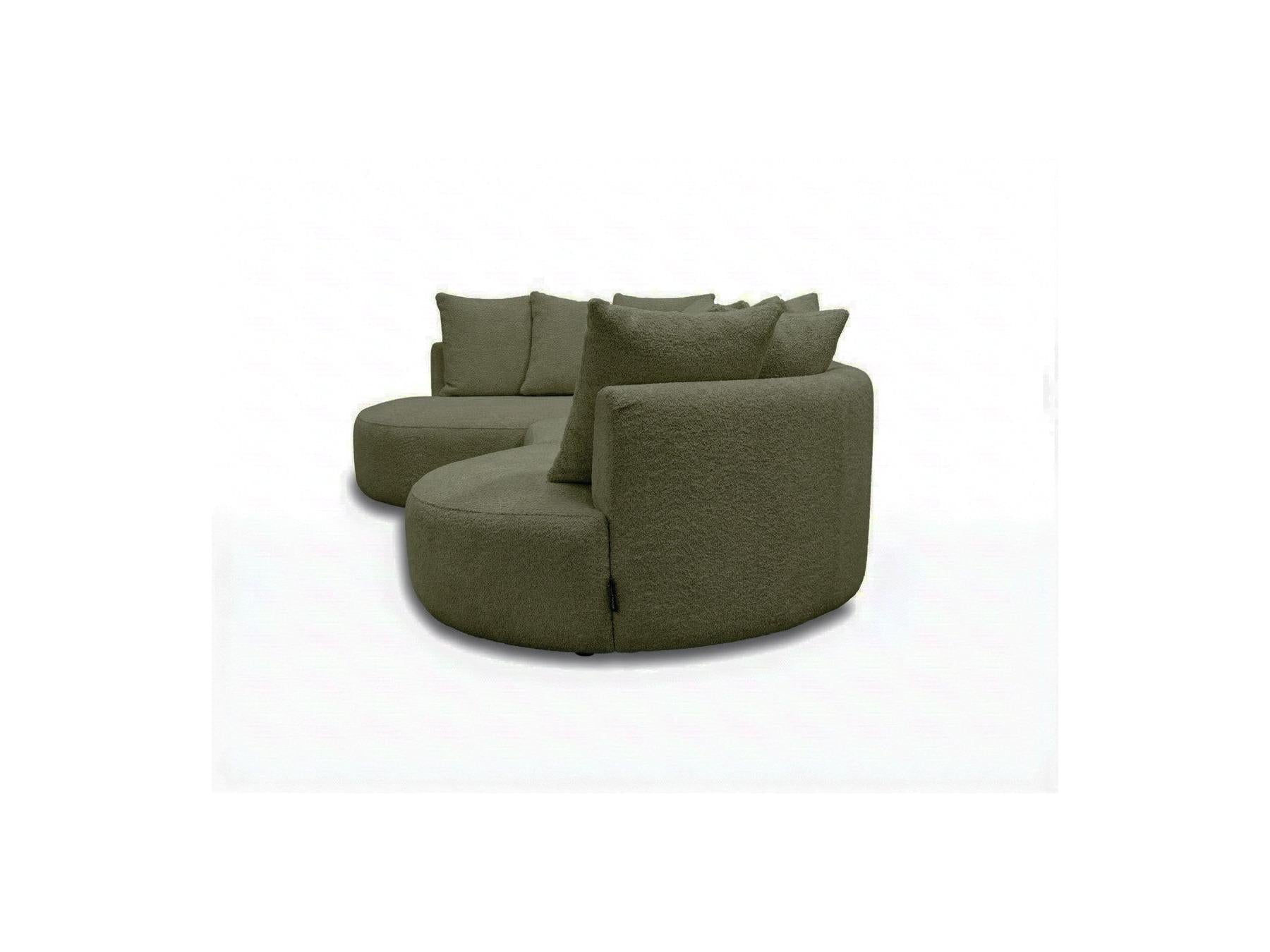 Calypso - Canapé D'Angle Fixe - Tissu Bouclette - Angle Gauche