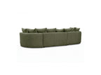 Calypso - Canapé D'Angle Fixe - Tissu Bouclette - Angle Gauche