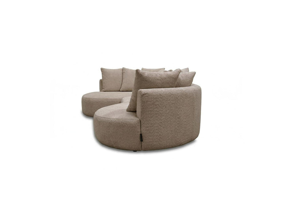 Calypso - Canapé D'Angle Fixe - Tissu Bouclette - Angle Gauche