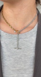 Collier Thin Bi Color Braided