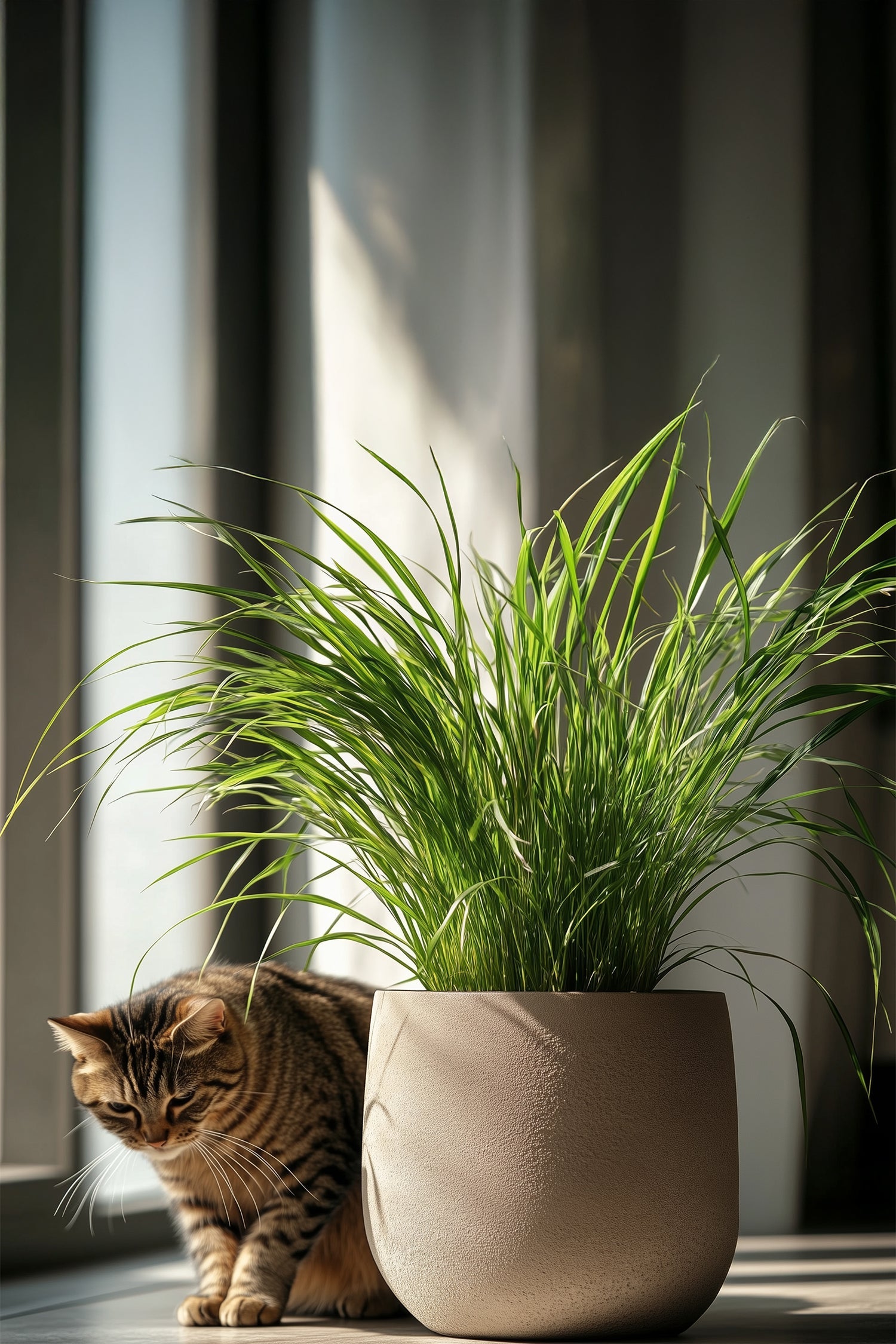 Lot De 4 Herbe À Chat Cyperus – Plante D’Intérieur