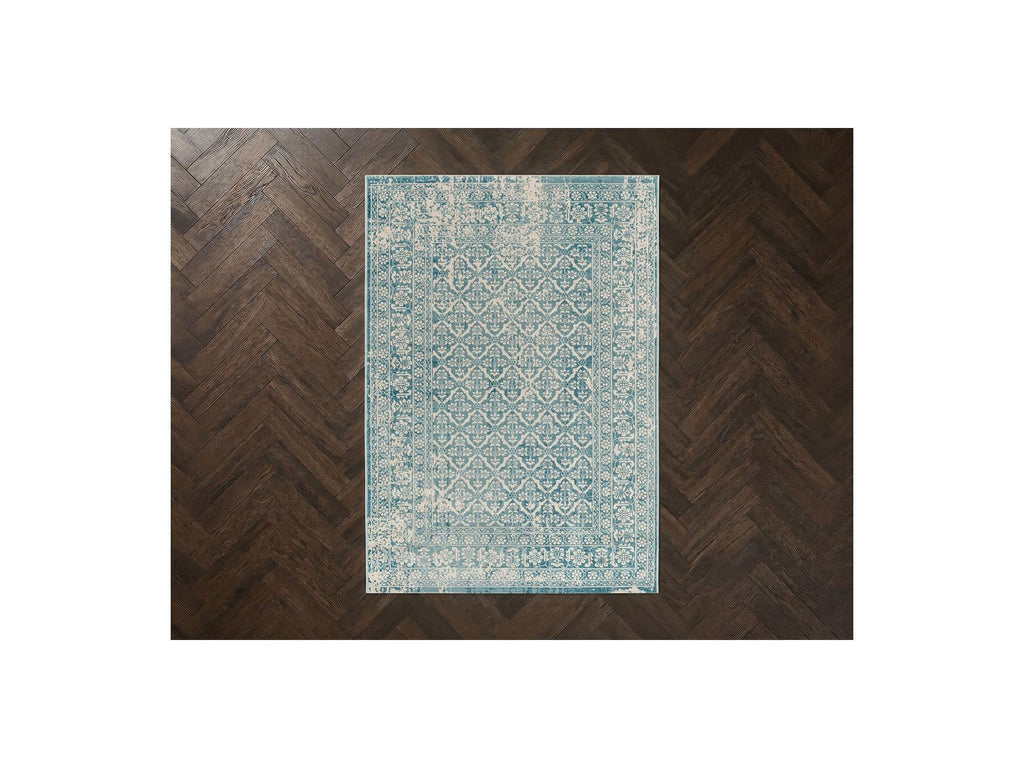 Brann - Tapis Poils Ras - Vintage - Bleu