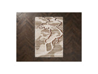 Elvia - Tapis Poils Longs - Motif Abstrait - Beige