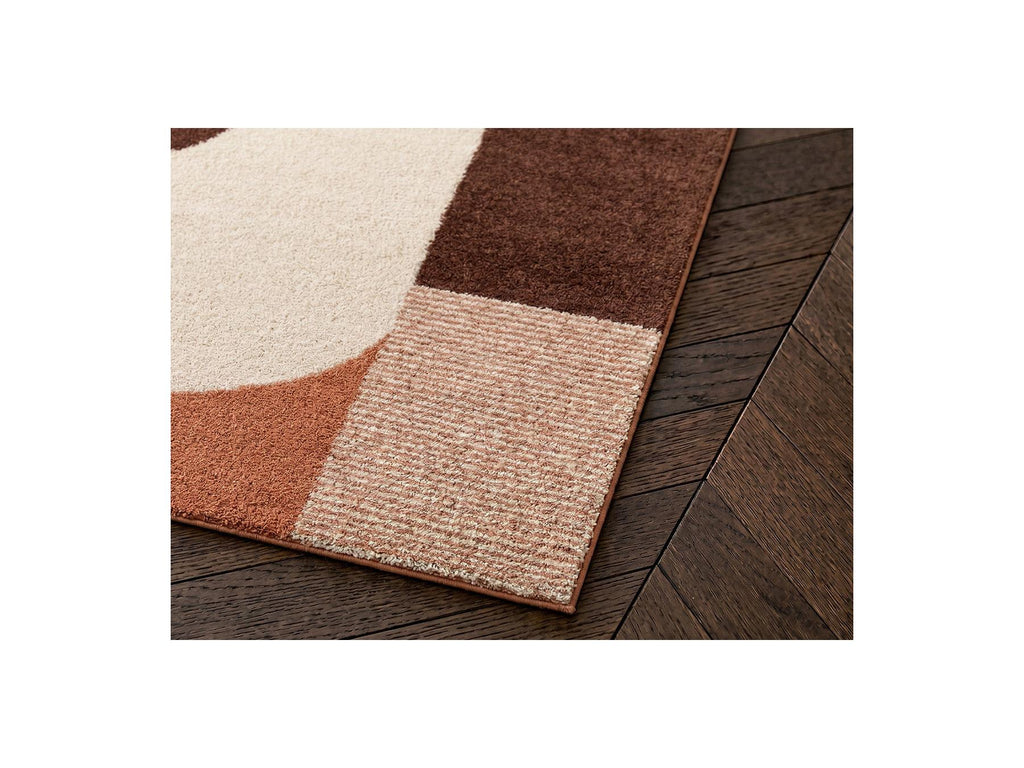 Sorella - Tapis Poils Longs - Motif Graphique - Beige