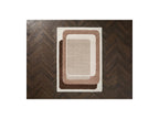 Kare - Tapis Poils Longs - Motif Graphique - Marron