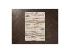 Telira - Tapis Poils Longs - Motif Abstrait - Marron