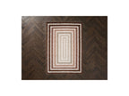 Lyzzo - Tapis Poils Longs - Motif Graphique - Marron