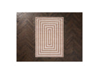 Lyzzo - Tapis Poils Longs - Motif Graphique - Beige