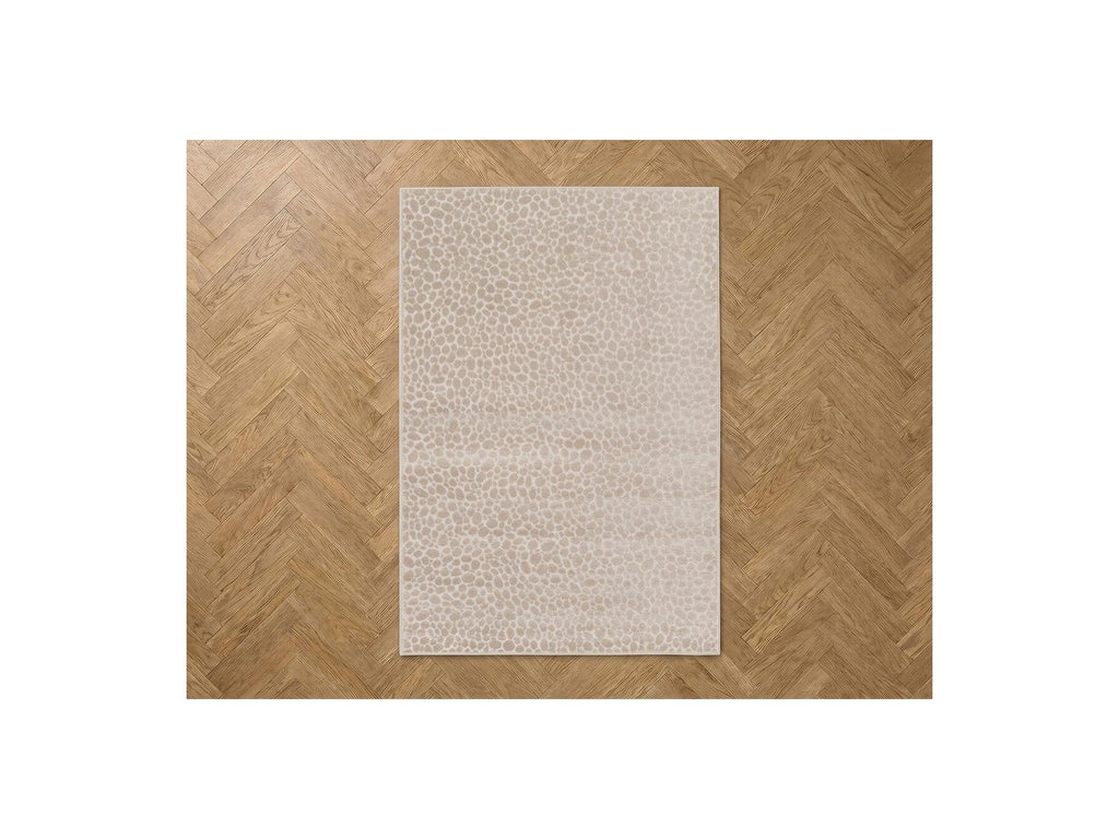 Giso - Tapis Poils Ras - Motif Abstrait - Beige