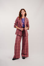 Le Pantalon Neil A  Carreaux Roses