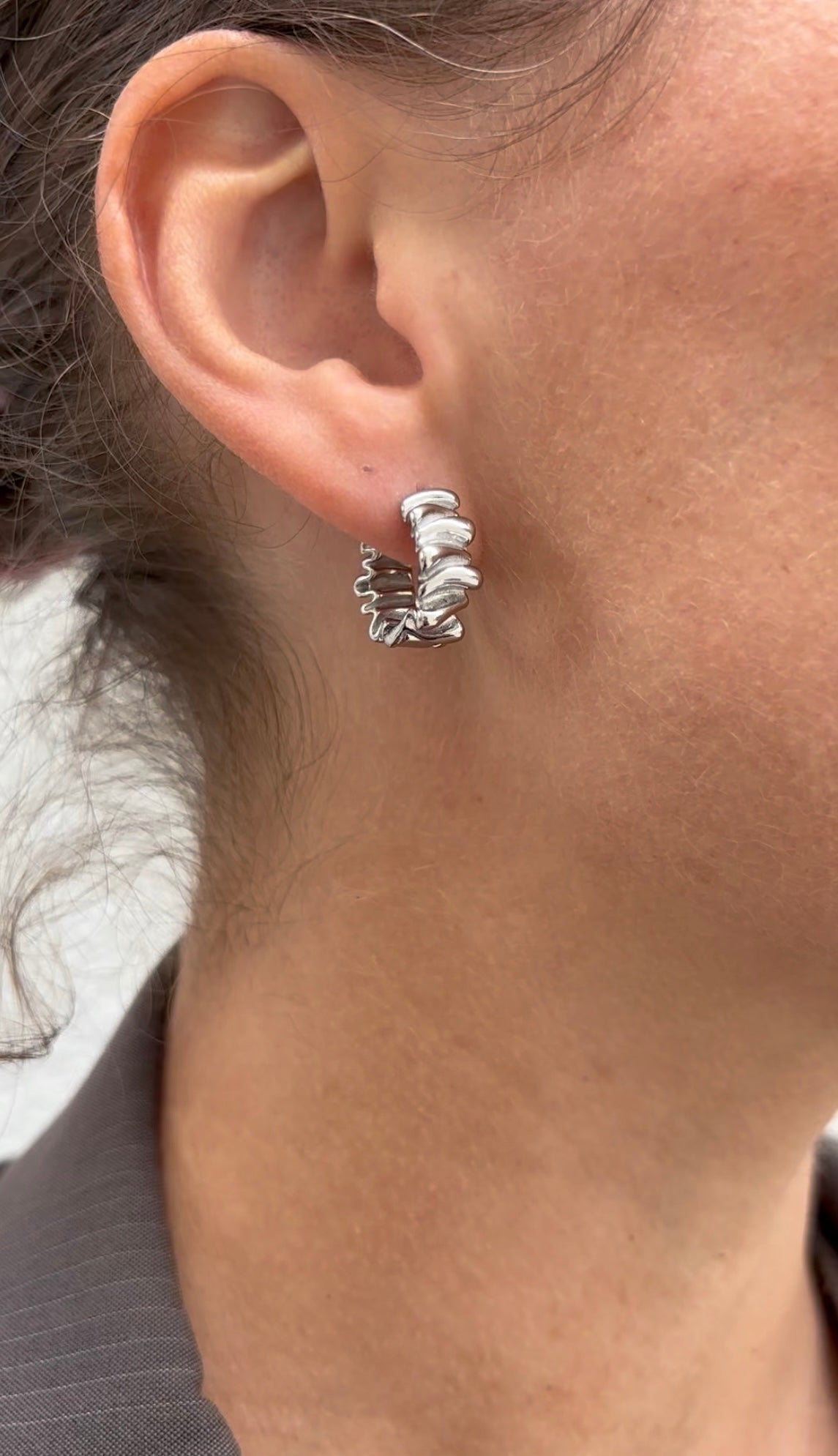 Boucles D'Oreilles Mini Wrinkled