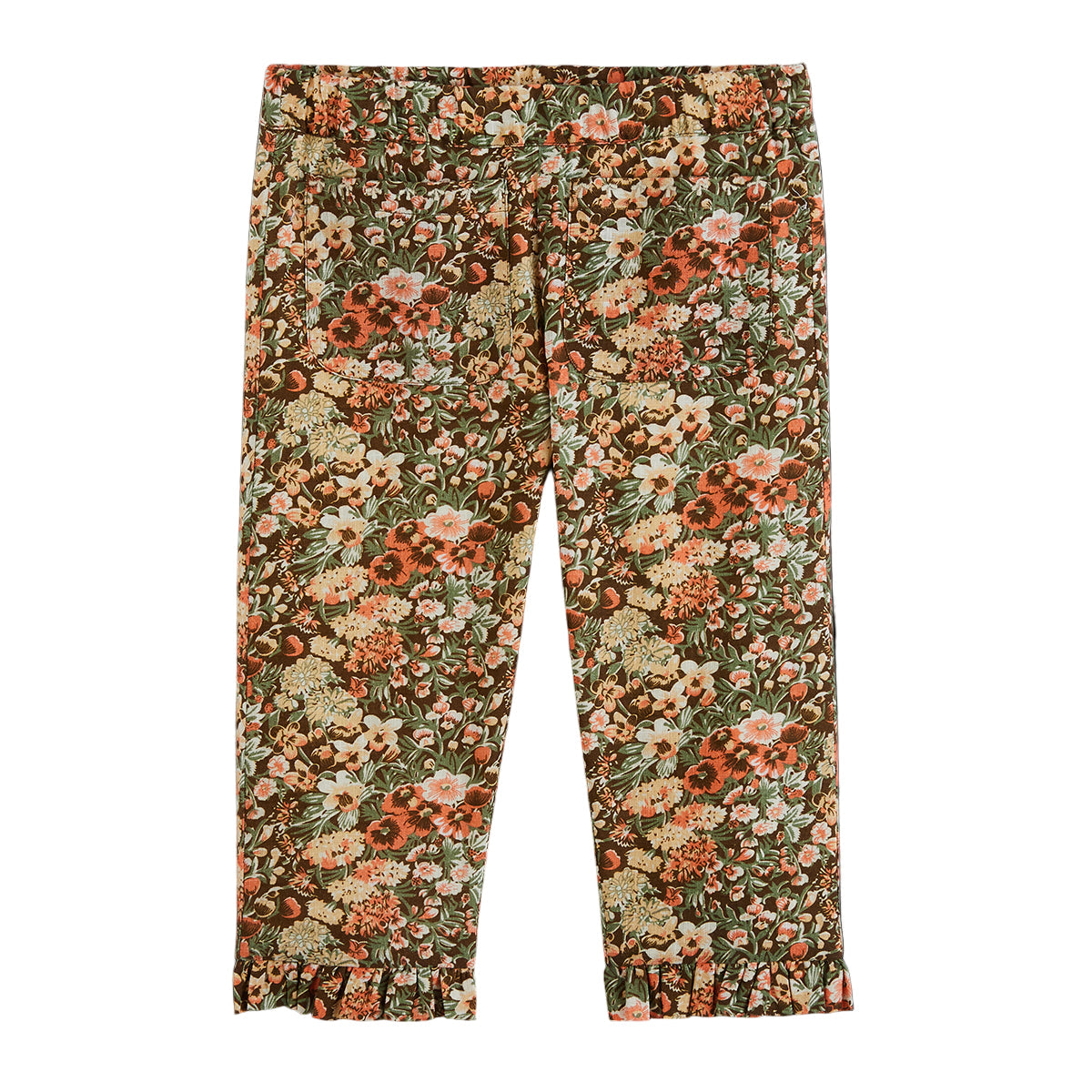 Pantalon Buis Orange/Vert/Marron