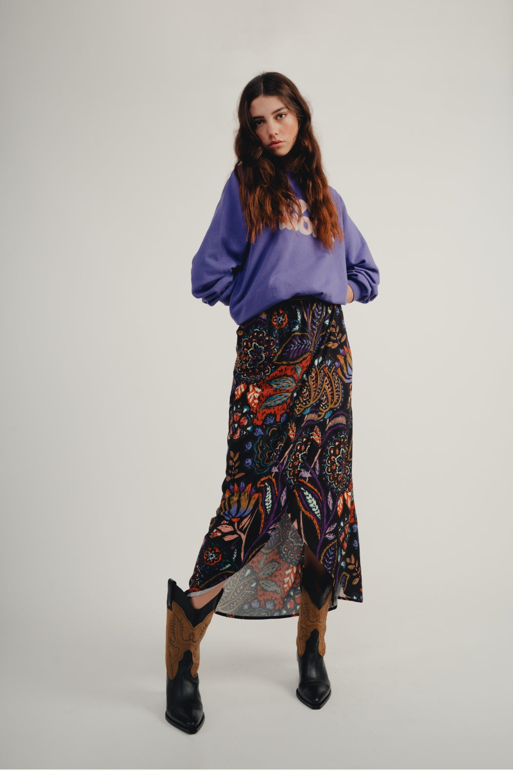 La Maxi Jupe Lilou Blue Jasmine