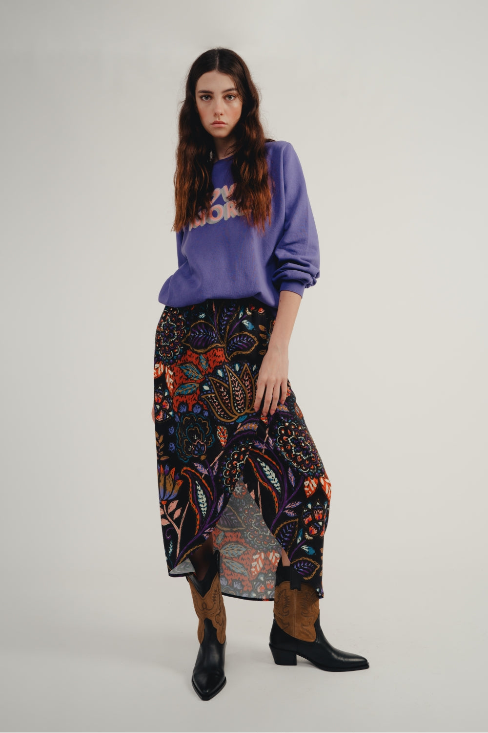 La Maxi Jupe Lilou Blue Jasmine