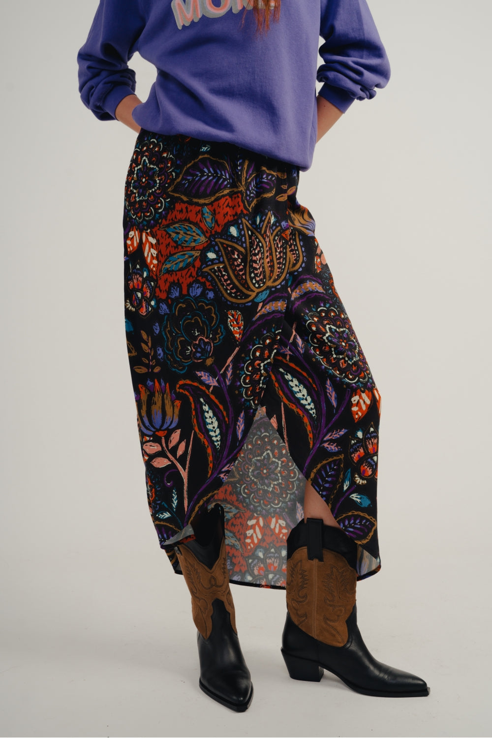 La Maxi Jupe Lilou Blue Jasmine