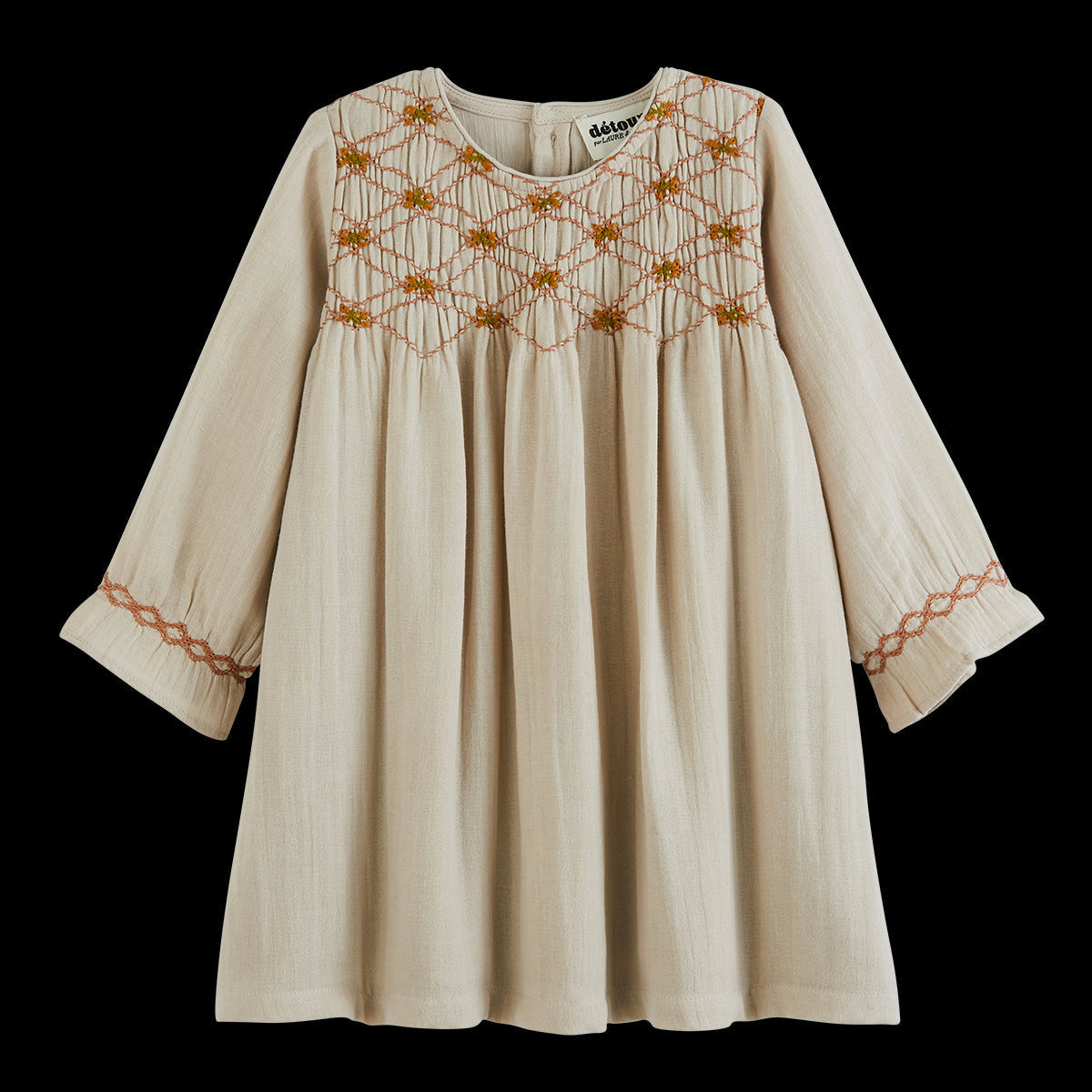Robe Frene Orange/Vert/Marron