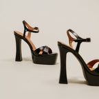 Jonak - Sandales Britany Cuir Vieilli - Noir