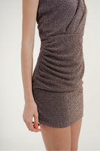 La Mini Dress Coachella Lurex Blue