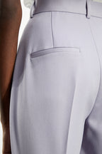 The Kooples - Pantalon Droit 100% Laine Mauve - Femme