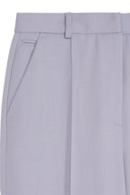 The Kooples - Pantalon Droit 100% Laine Mauve - Femme