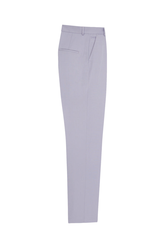 The Kooples - Pantalon Droit 100% Laine Mauve - Femme