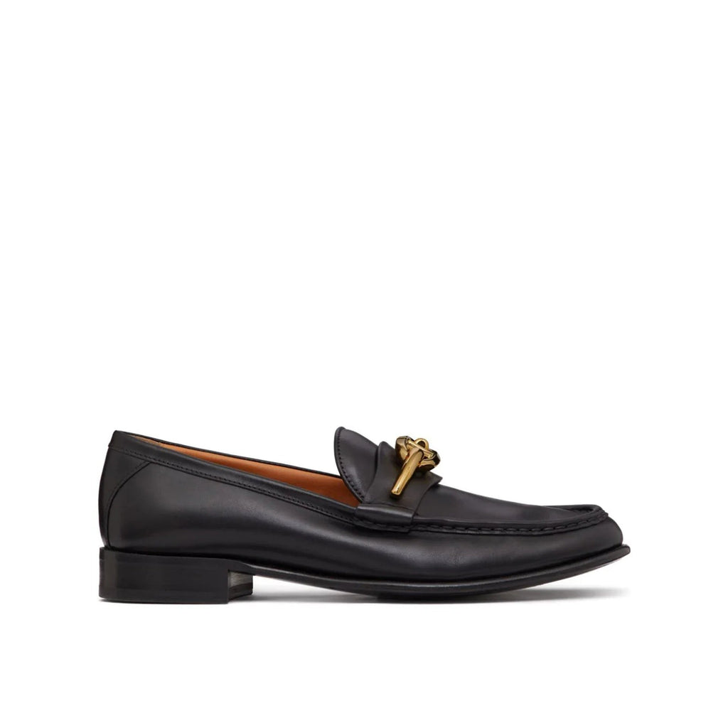 Mocassins Valentino Garavani V-Logo Moon Leather - Black - Femme