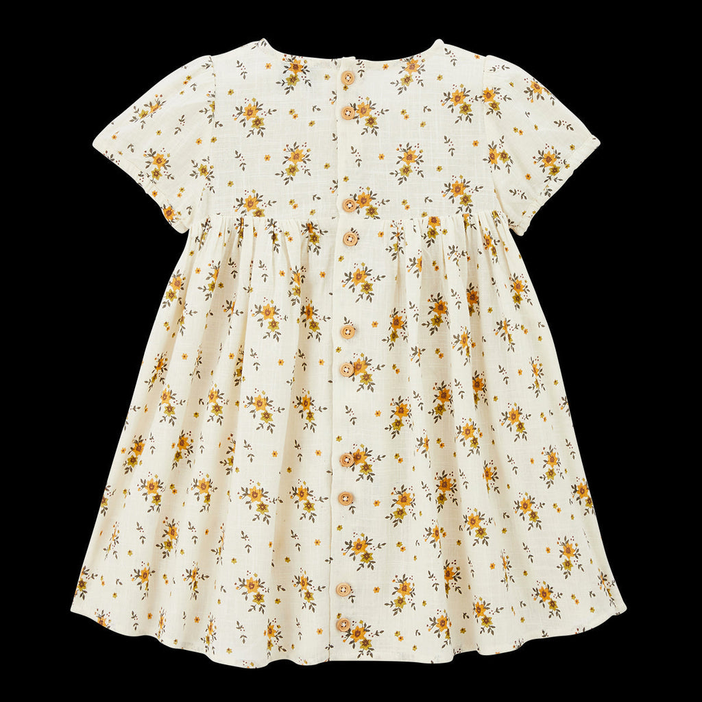 Robe Orchidee Ivoire/Moutarde