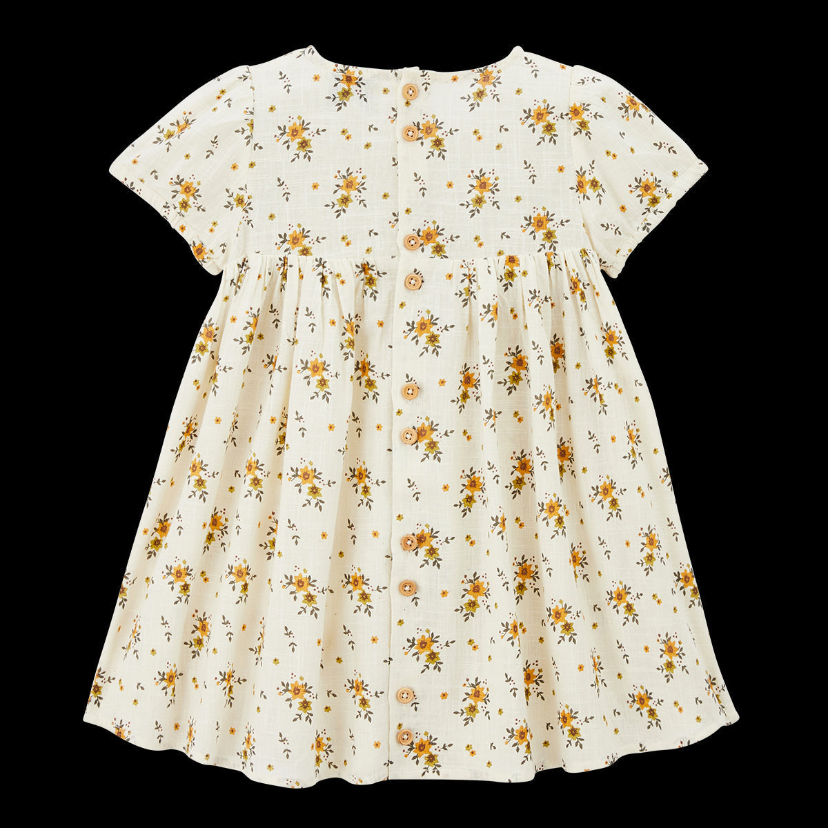 Robe Orchidee Ivoire/Moutarde