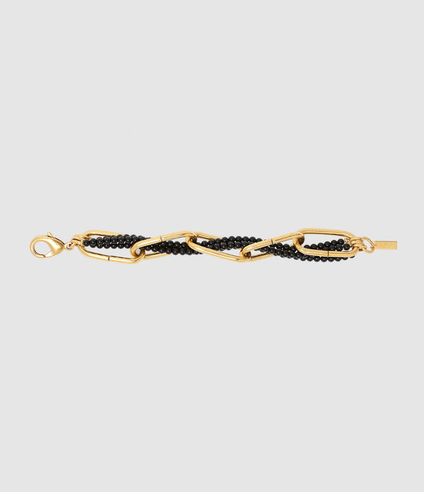 Perrine Taverniti - Bracelet Ramey Agate Noire Doré - Femme
