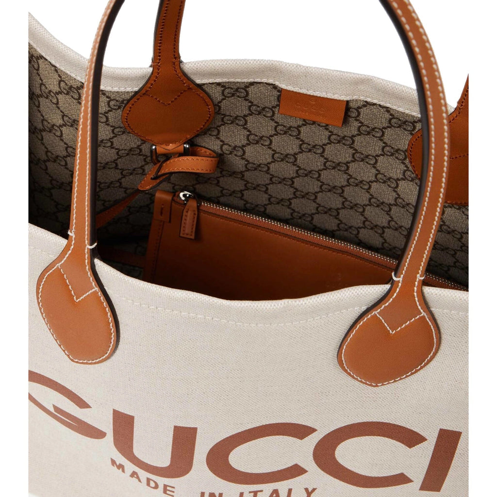 Gucci Medium Tote Handle Bag - Beige - Femme