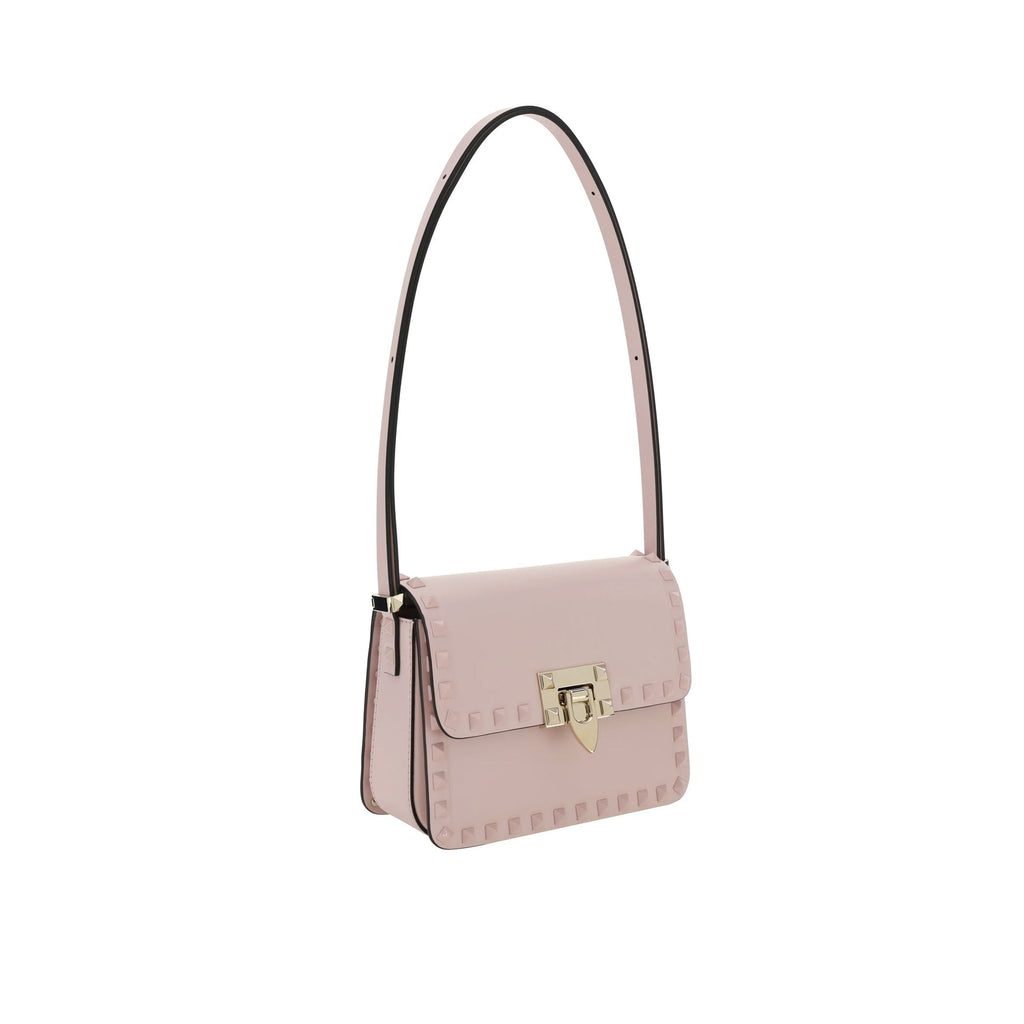 Valentino Garavani Rockstud Leather Shoulder Bag - Pink - Femme