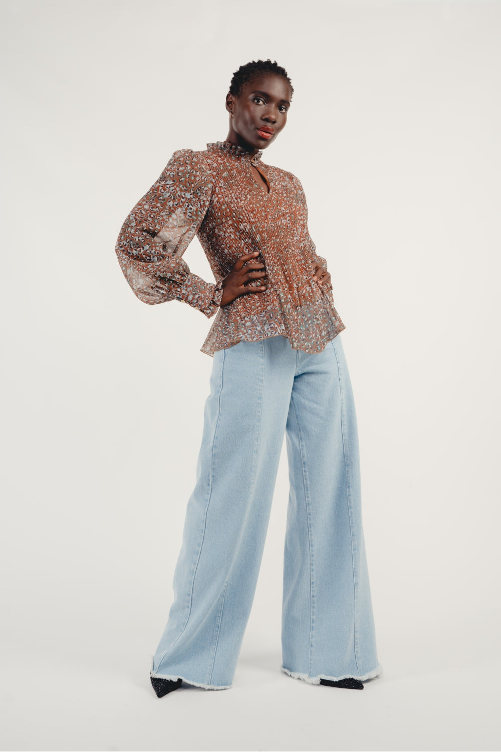 La Blouse Plissée Gwen Leo Kaki