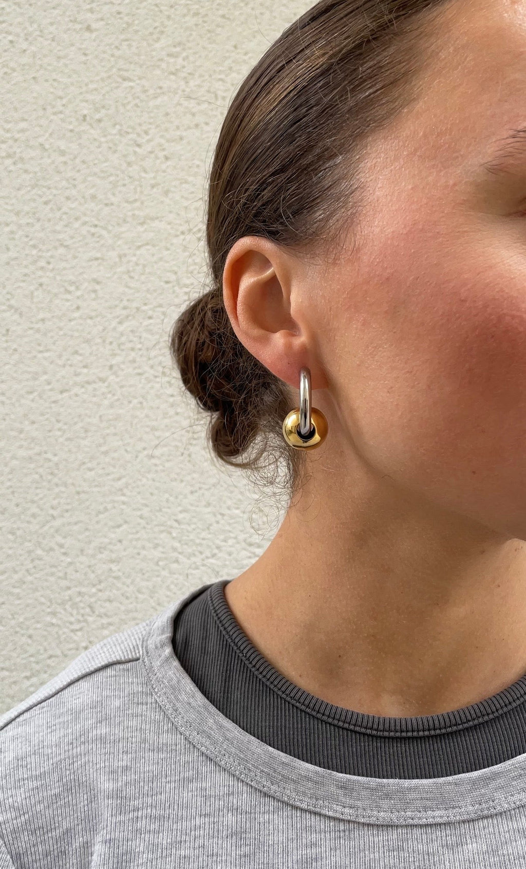 Boucles D'Oreilles Round X Hoop