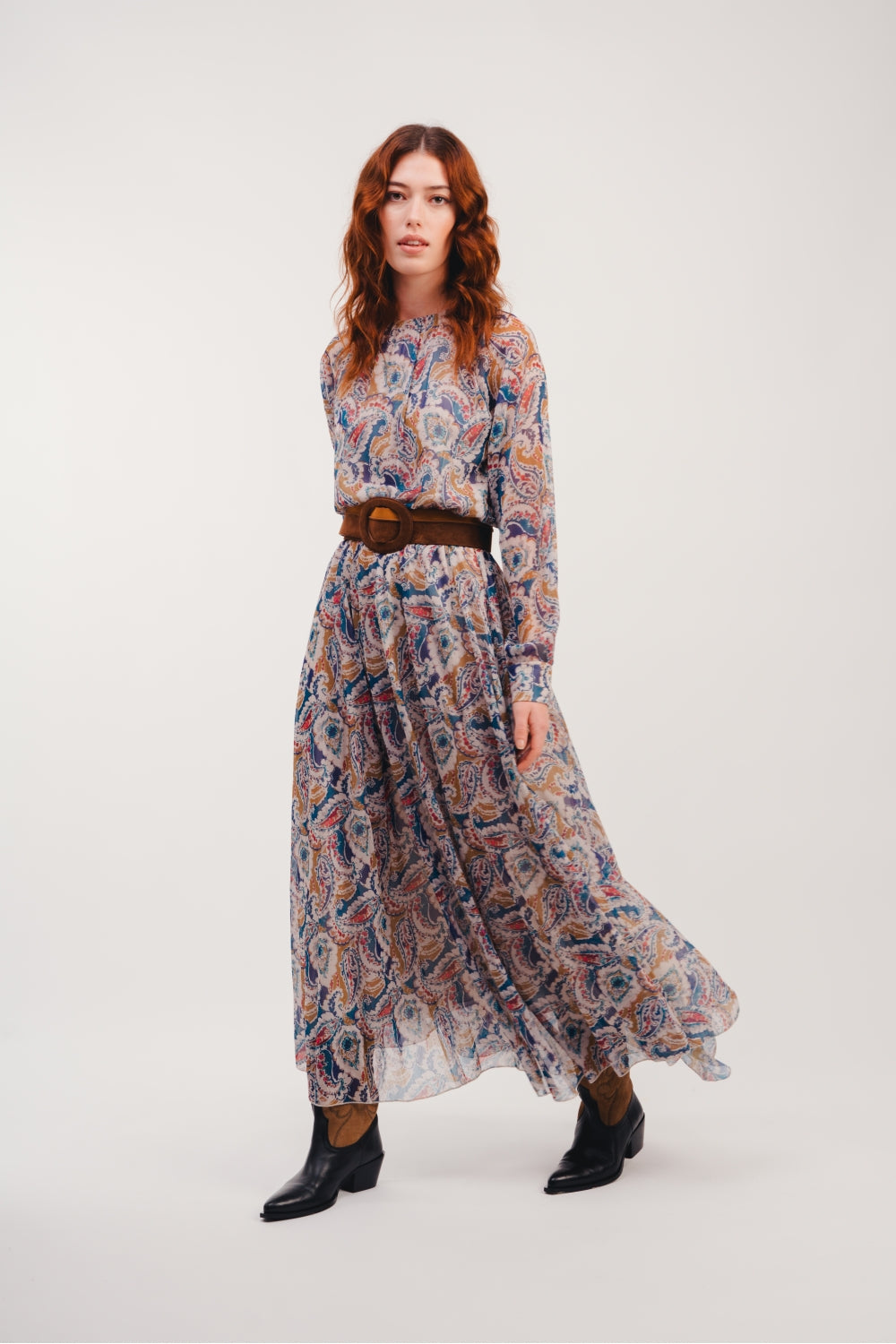 La Maxi Robe Jennifer Military Cachemire