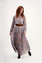 La Maxi Robe Jennifer Military Cachemire