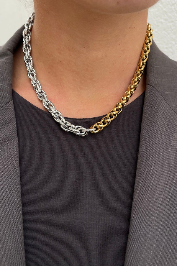 Collier Bi Color Braided
