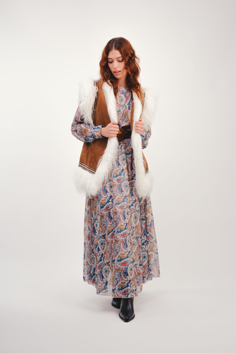 La Maxi Robe Jennifer Military Cachemire
