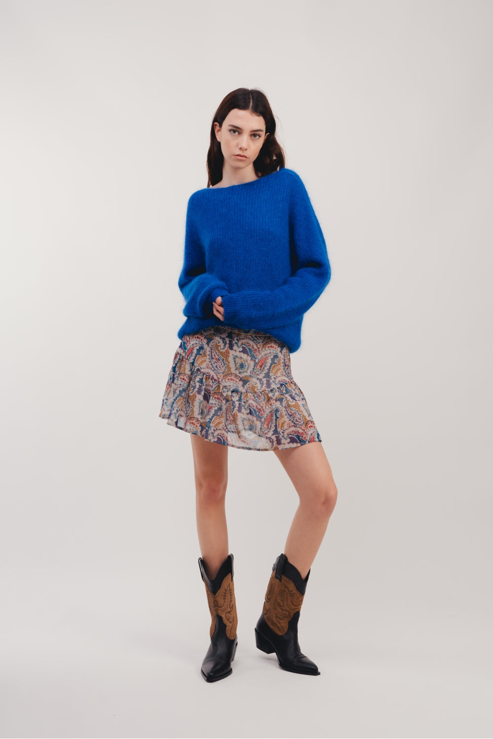 La Mini Jupe Rita Military Cachemire