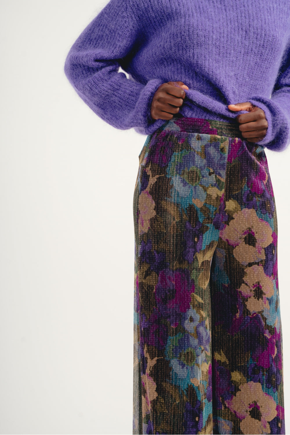 Le Pantalon Andrea Fleurs Métalliques