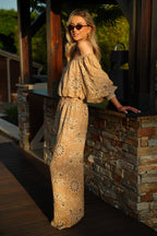Blouse Imprimée Nita - Camel